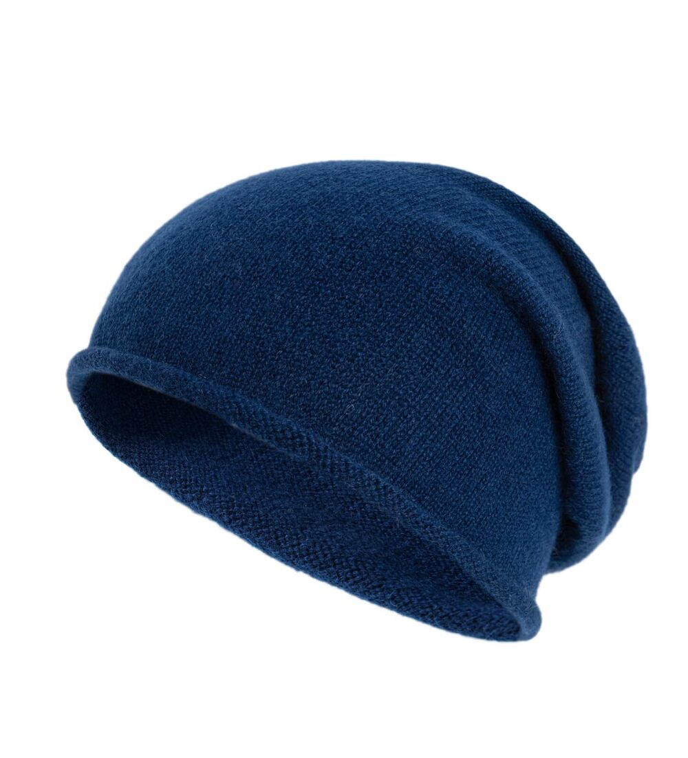 9126 100% Cashmere Slouchy Beanie Hat , Knitted Soft Warm Cashmere Skull